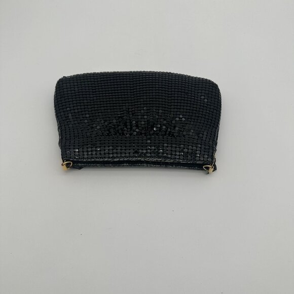 Vintage Black Marlo Evening Bag With Sequin Mesh Design & Gold Hardware - Picture 3 of 5